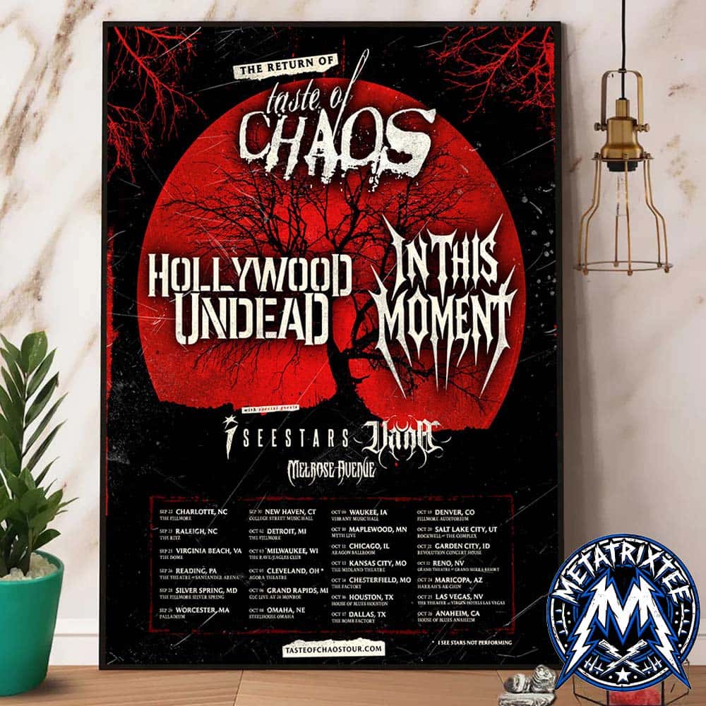 Taste Of Chaos 2026 tour poster